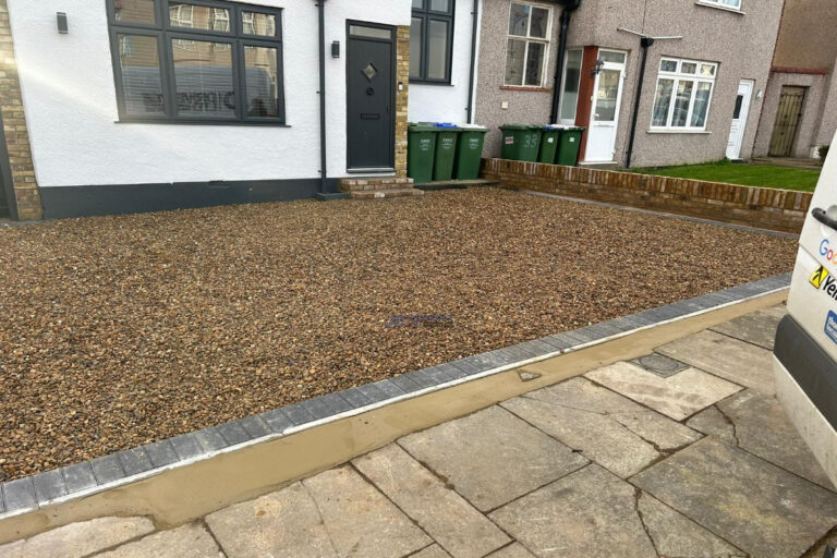 Gravelled Driveway With Brick Border And New Step In Bexley, Kent (5)