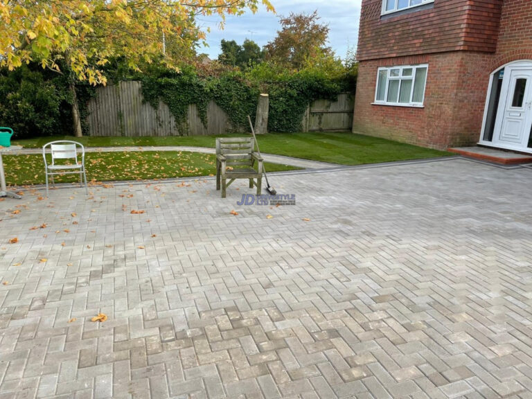 Block Paved Driveway, Patio And Pathway With New Lawn In Ashford, Kent (9)
