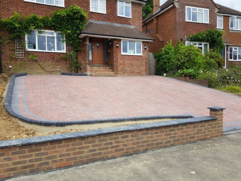 Block Paving Driveway With New Wall In Tunbridge Wells (6)