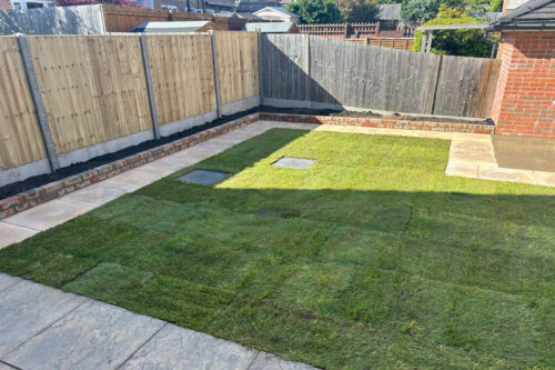 Artificial Lawn Installation With New Fence, Footpath And Shed Base In Ashford, Kent (7)