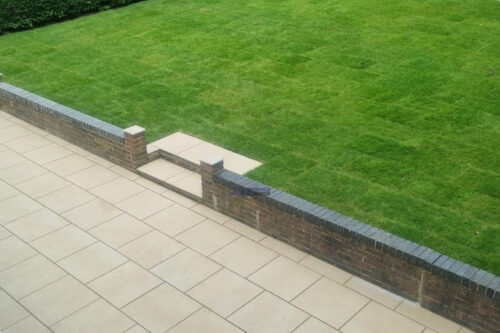 Porcelain Tiled Patio With New Lawn In Ashford, Kent (14)