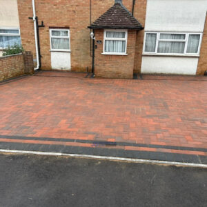 Brindle Block Paved Driveway with Charcoal Border in Ashford, Kent