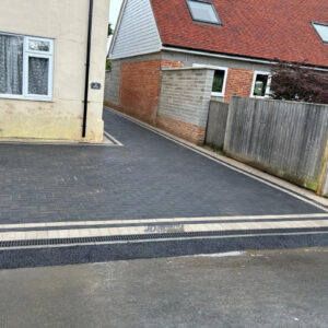 Charcoal Block Paved Driveway and Pathways in Paddock Wood, Kent