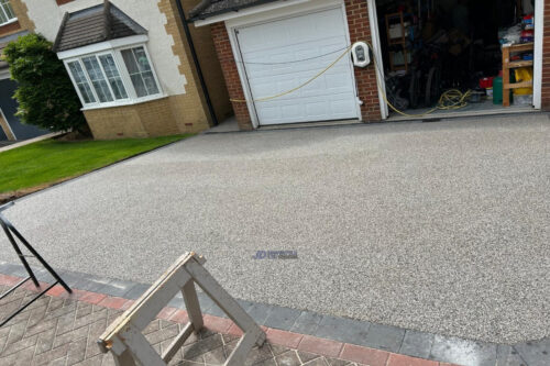 Resin Bound Driveway With Brick Border And Sleeper Wall In Ashford, Kent (11)