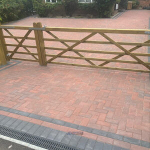 Block Paved Driveway with Fencing and Gate in Cranbrook, Kent