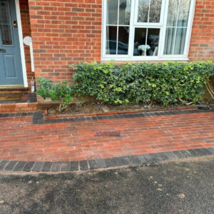 Block Paved House Entrance with Step in Ashford, Kent