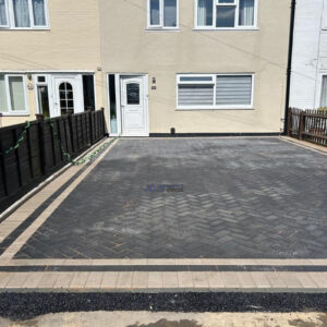 Charcoal Block Paved Driveway in Edenbridge, Kent