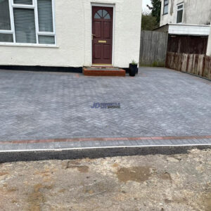 Charcoal Block Paved Driveways with Brindle Border in Maidstone, Kent