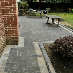 Charcoal Block Paved Patio and Front Pathway in Pembury, Tunbridge…