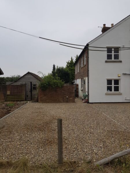 Gravel Driveway With Block Paving Apron In New Romney Kent 7.jpeg