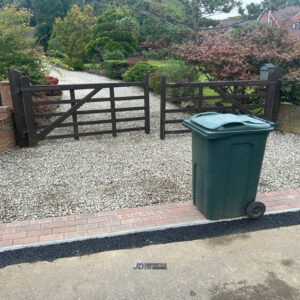 Gravelled Driveway with Brick Border in Ashford, Kent