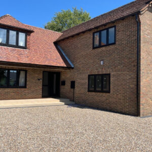 Gravelled Driveway with Slabbed Step in Bromley Green, Kent