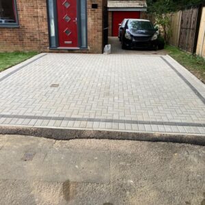 Light Grey Block Paving Driveway in Ashford, Kent