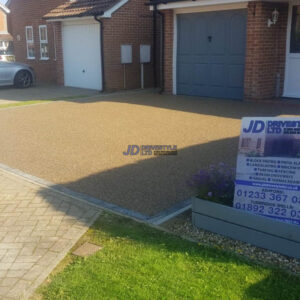 Resin Bound Driveway with Brick Border in Ashford, Kent