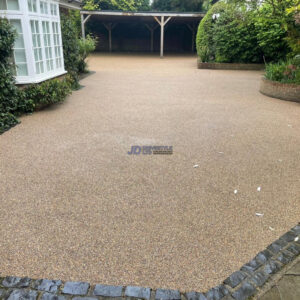 Resin Bound Driveway with Brick Borders in Ashford, Kent