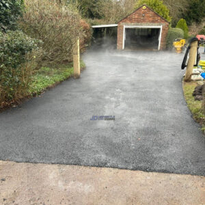 Tarmac Driveway with Sleeper Wall in Orpington, Kent