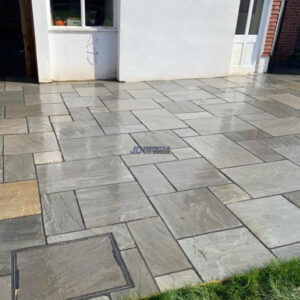 Tiered Indian Sandstone Patio in Speldhurst, Tunbridge Wells