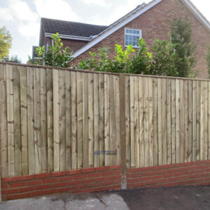 Wooden Panel Fencing with Brickwork Underneath in Tunbridge Wells, Kent