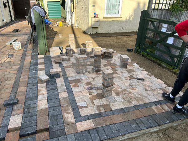 Our block pavers working in Aldington