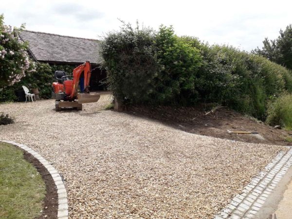 New gravel instalation in St Mary in the Marsh