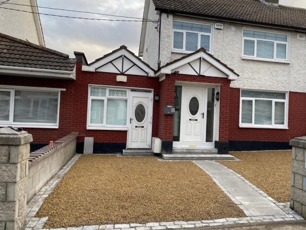 Gravel being laid on a driveway in Capel