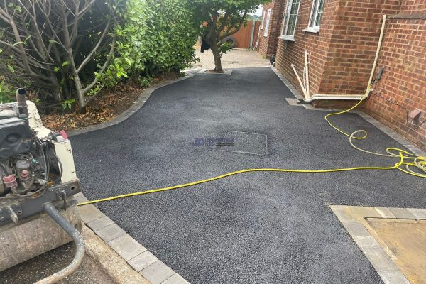 Laying new driveway in Acrise, Kent