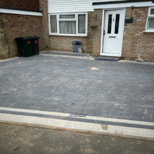 Block Paved Driveway with Doorstep and Drainage System in Ashford,…