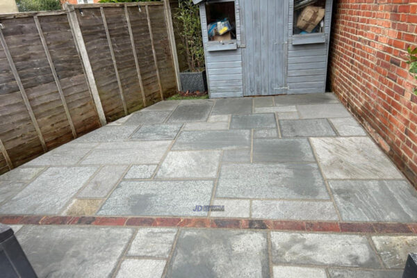 Indian Sandstone Patio Extension And Maintenance In Borough Green, Kent (11)